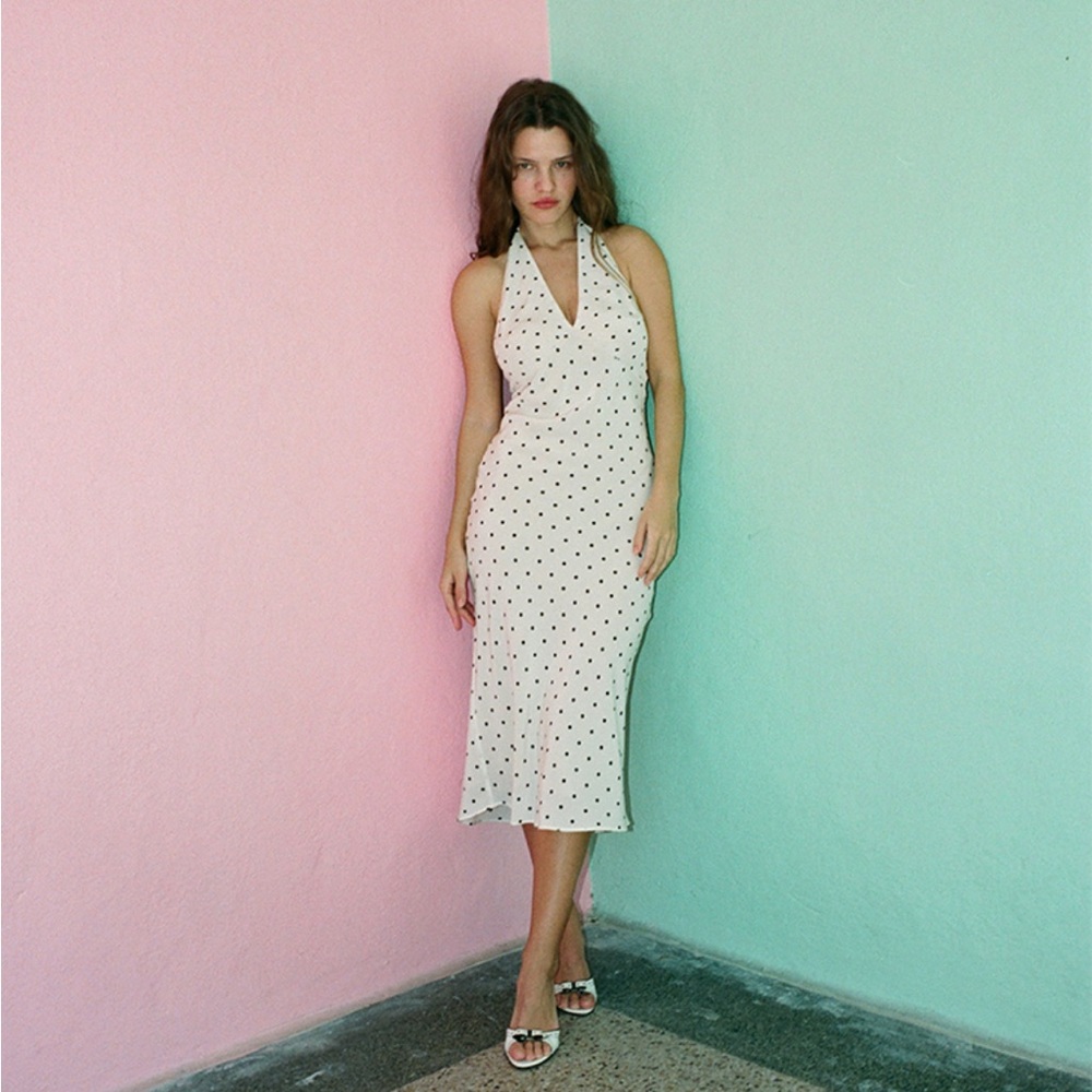 Realisation Par The Sadie White Polka Dot Dress